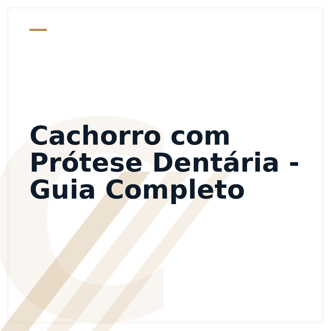 Cachorro com Prótese Dentária - Guia Completo