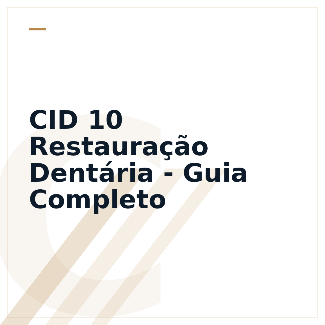 CID 10 Restauração Dentária - Guia Completo