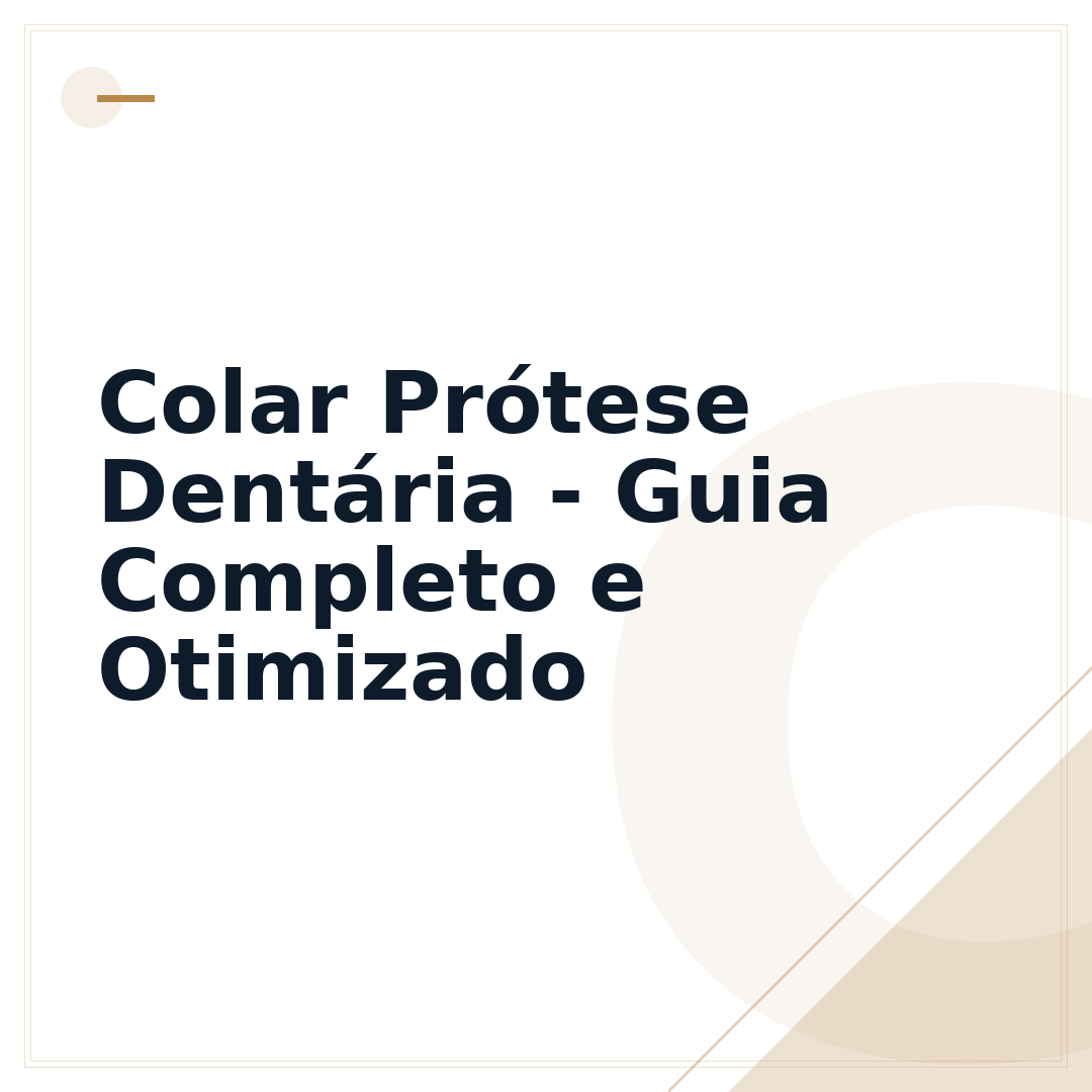 Colar Prótese Dentária - Guia Completo e Otimizado