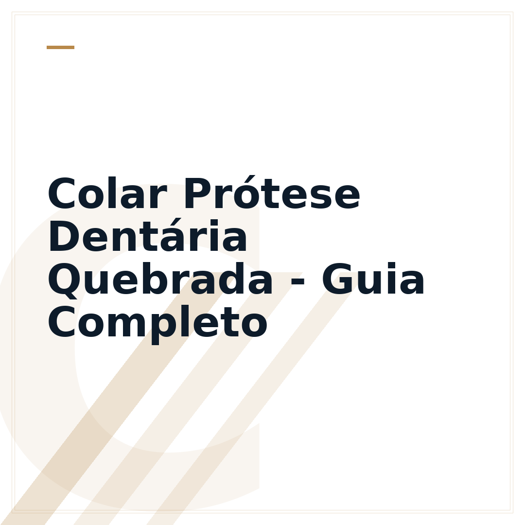 Colar Prótese Dentária Quebrada - Guia Completo