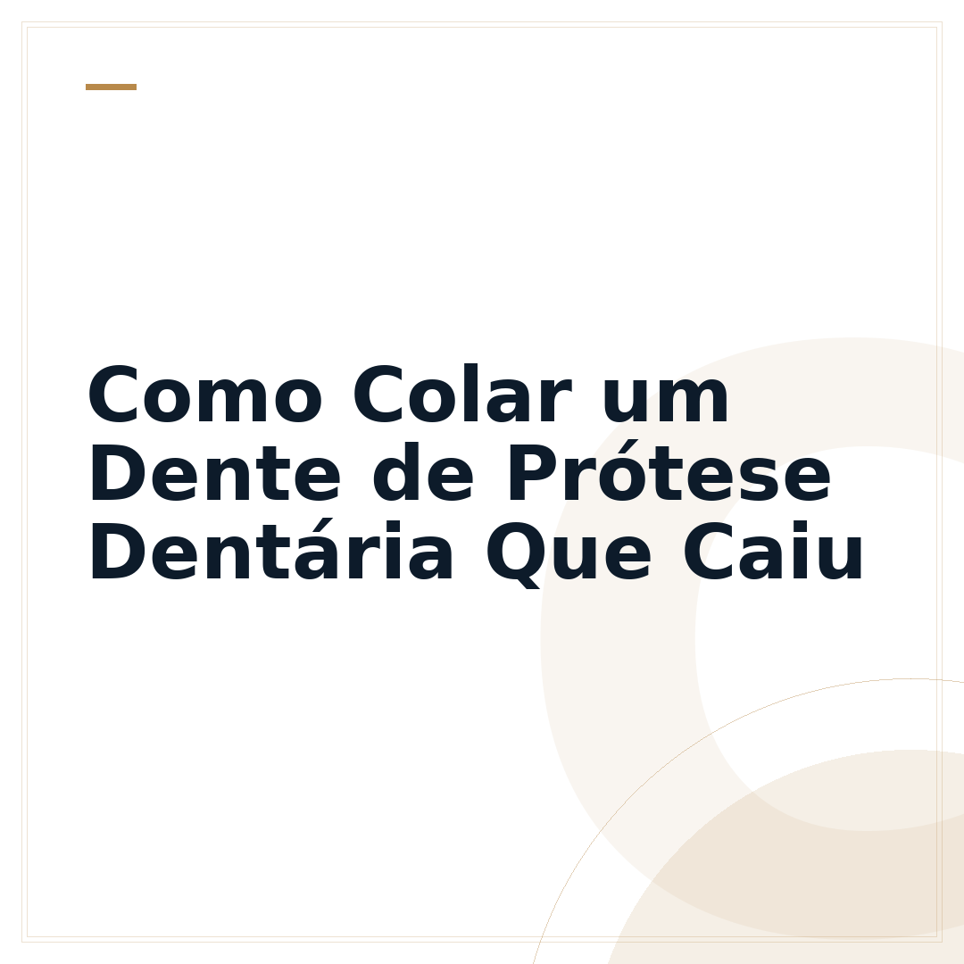 Como Colar um Dente de Prótese Dentária Que Caiu