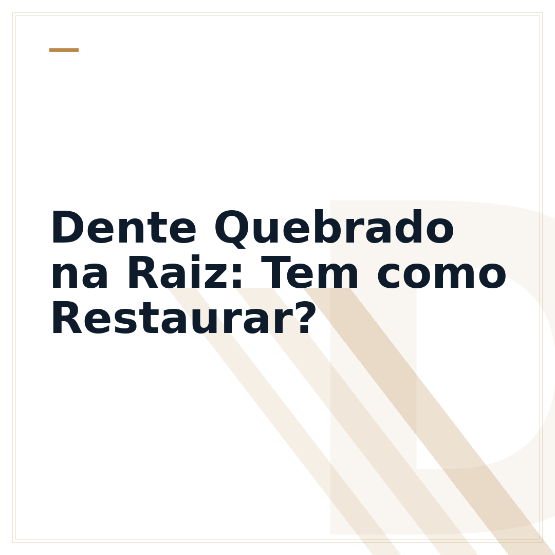 Dente Quebrado na Raiz: Tem como Restaurar?