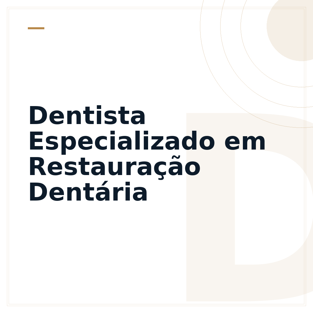 Dentista Especializado em Restauração Dentária