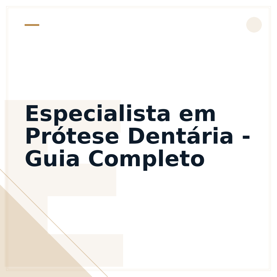 Especialista em Prótese Dentária - Guia Completo