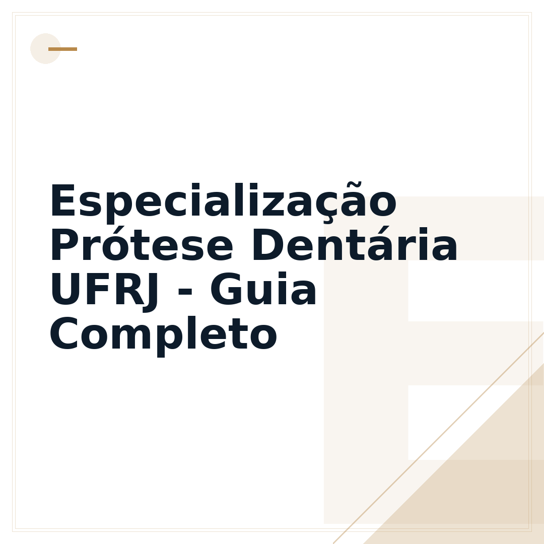 Especialização Prótese Dentária UFRJ - Guia Completo