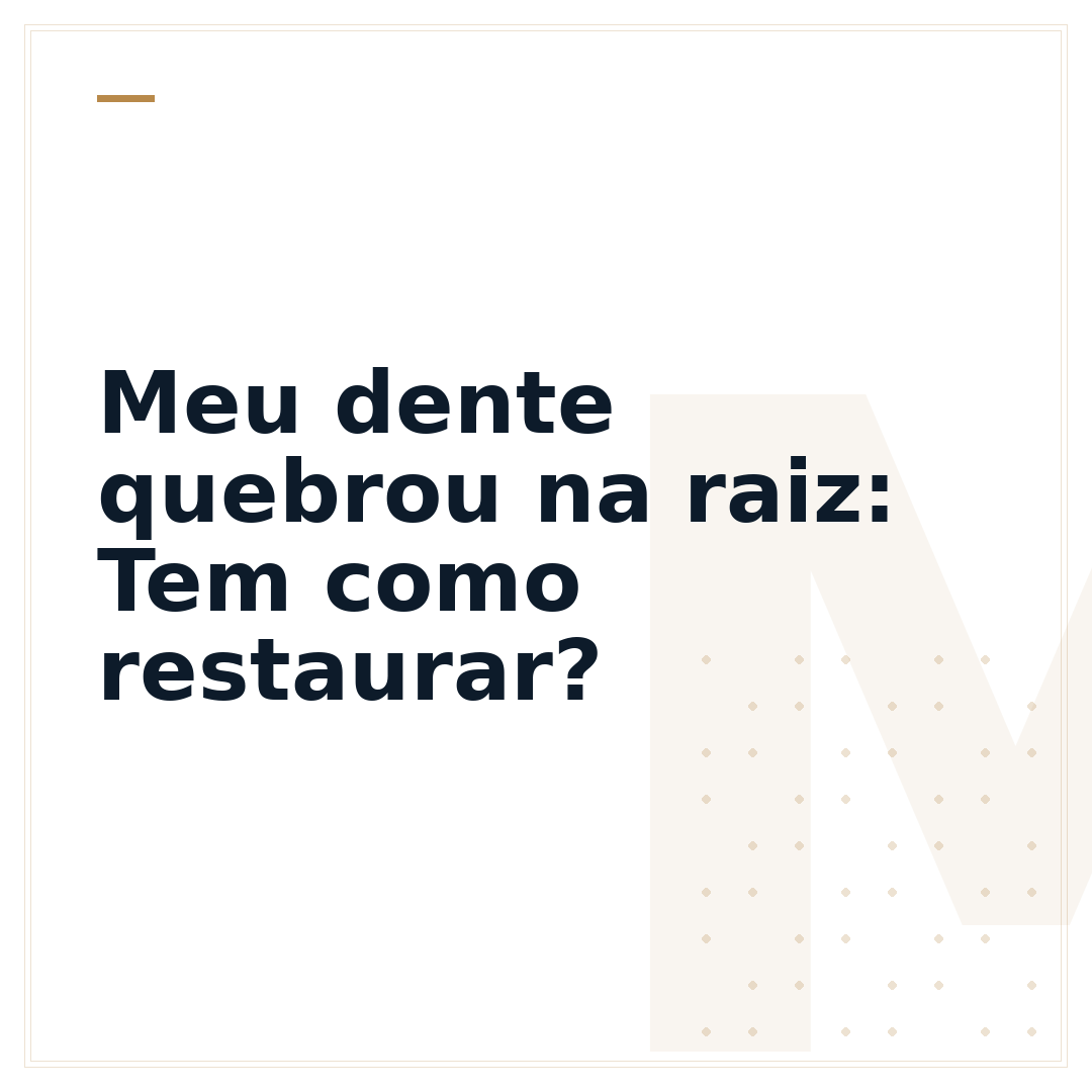 Meu dente quebrou na raiz: Tem como restaurar?