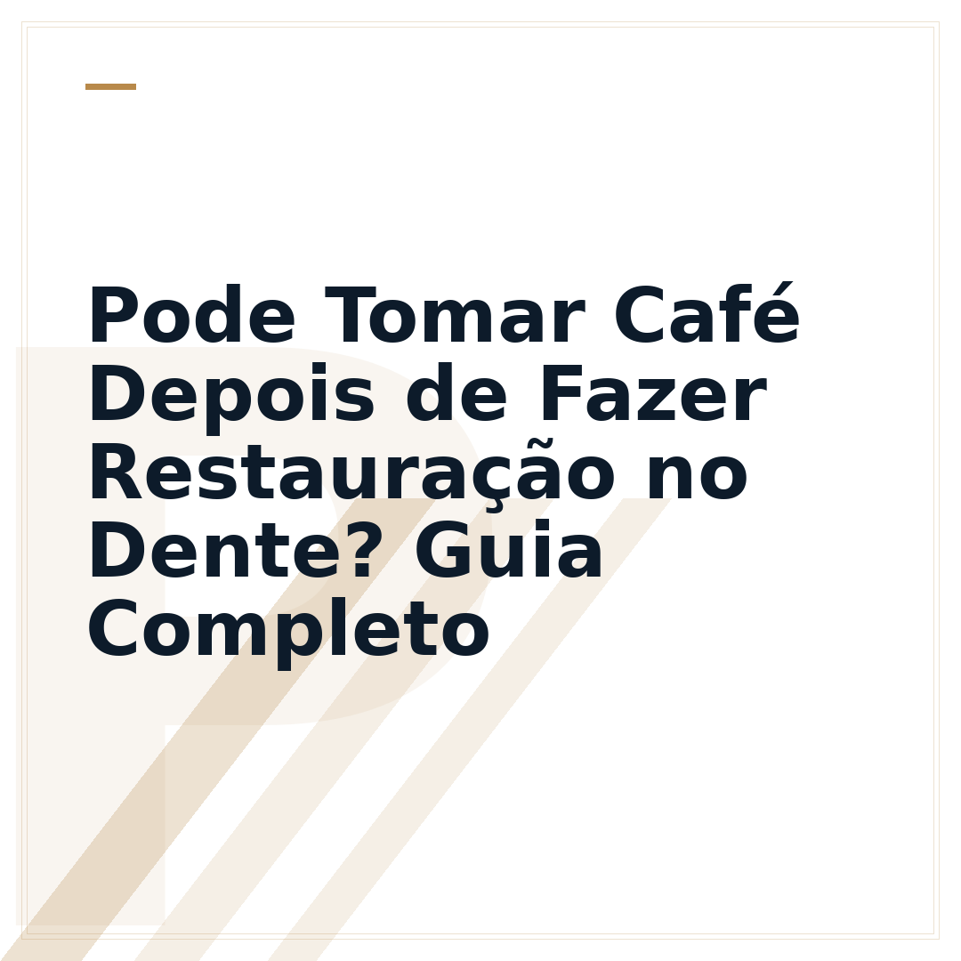 Pode Tomar Café Depois de Fazer Restauração no Dente? Guia Completo