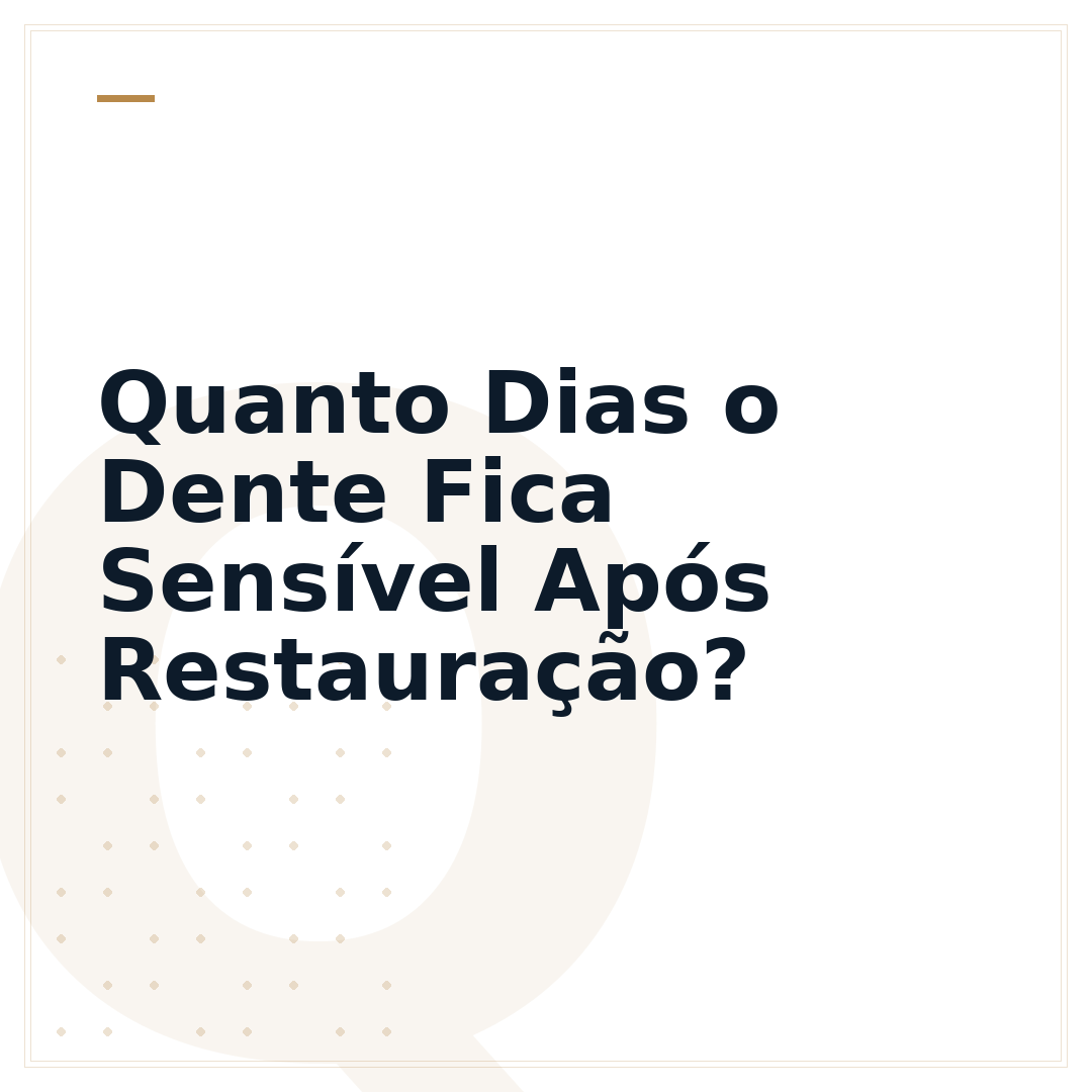 Quanto Dias o Dente Fica Sensível Após Restauração?