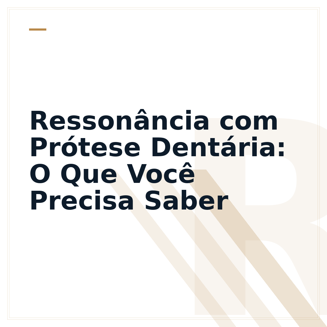 Ressonância com Prótese Dentária: O Que Você Precisa Saber