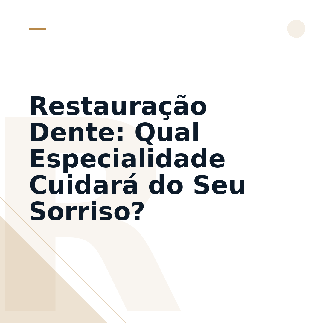 Restauração Dente: Qual Especialidade Cuidará do Seu Sorriso?