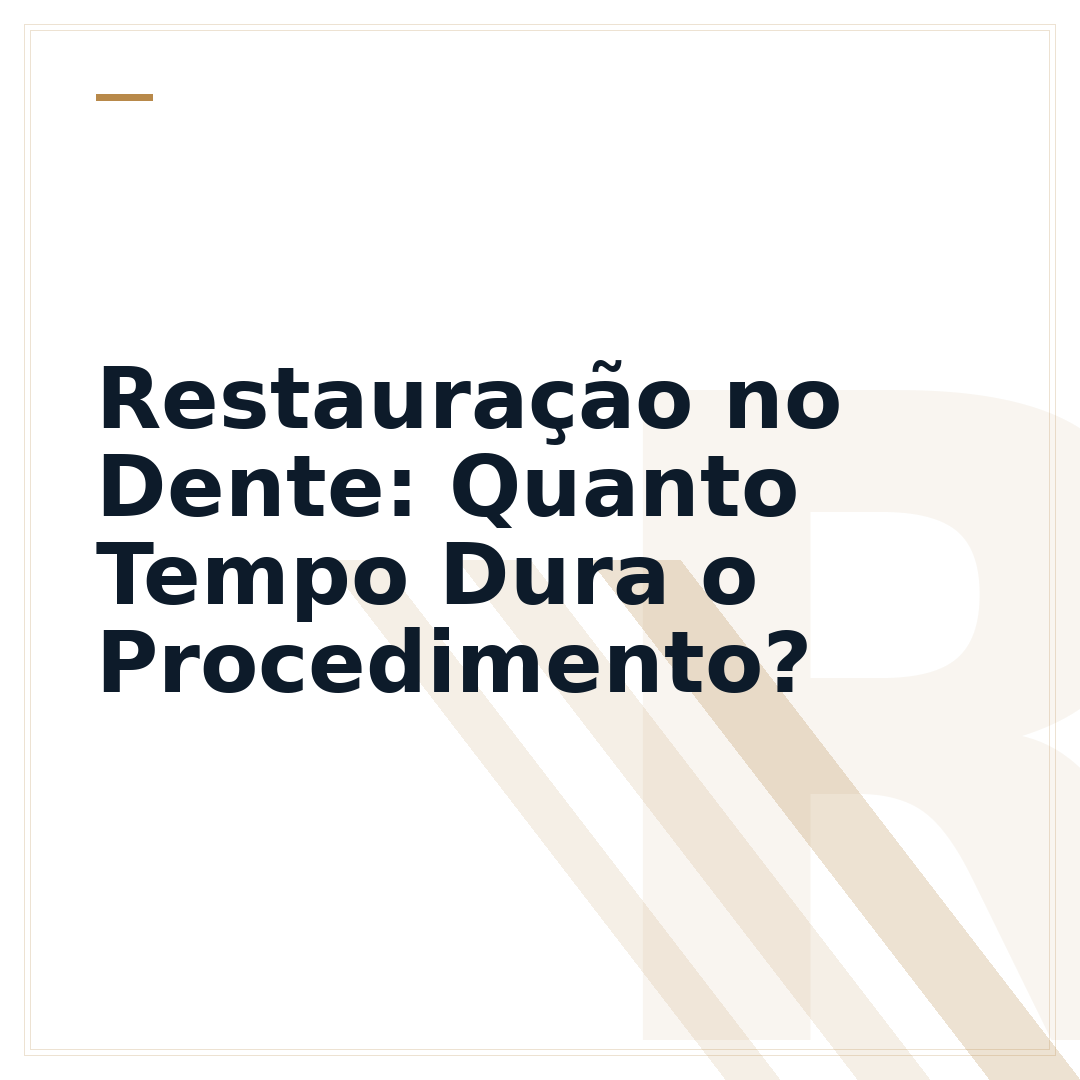 Restauração no Dente: Quanto Tempo Dura o Procedimento?