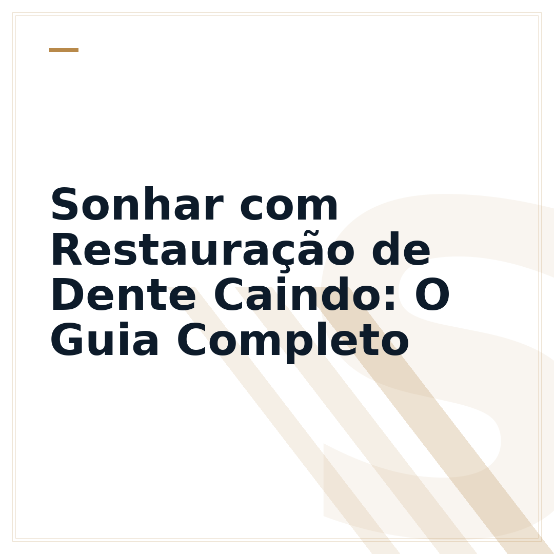 Sonhar com Restauração de Dente Caindo: O Guia Completo