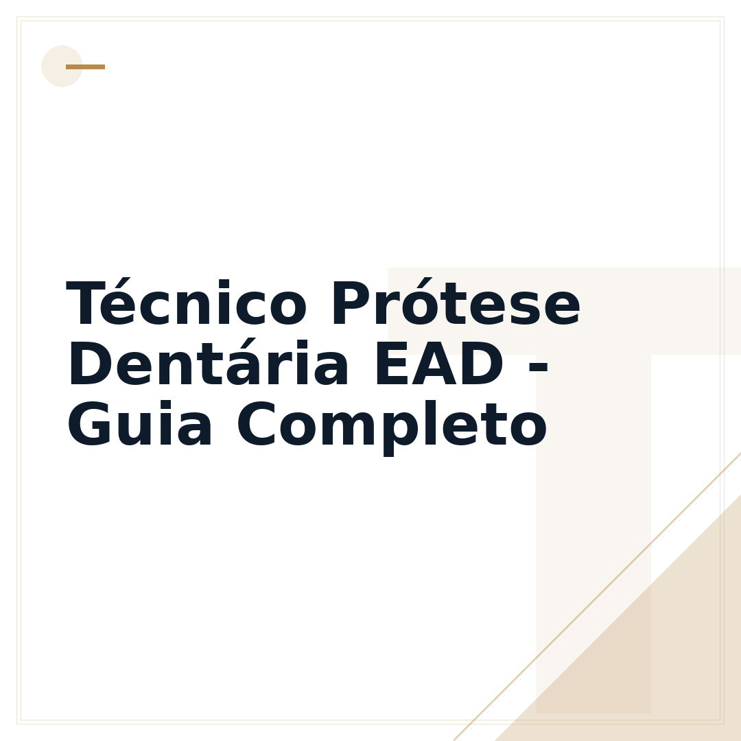 Técnico Prótese Dentária EAD - Guia Completo