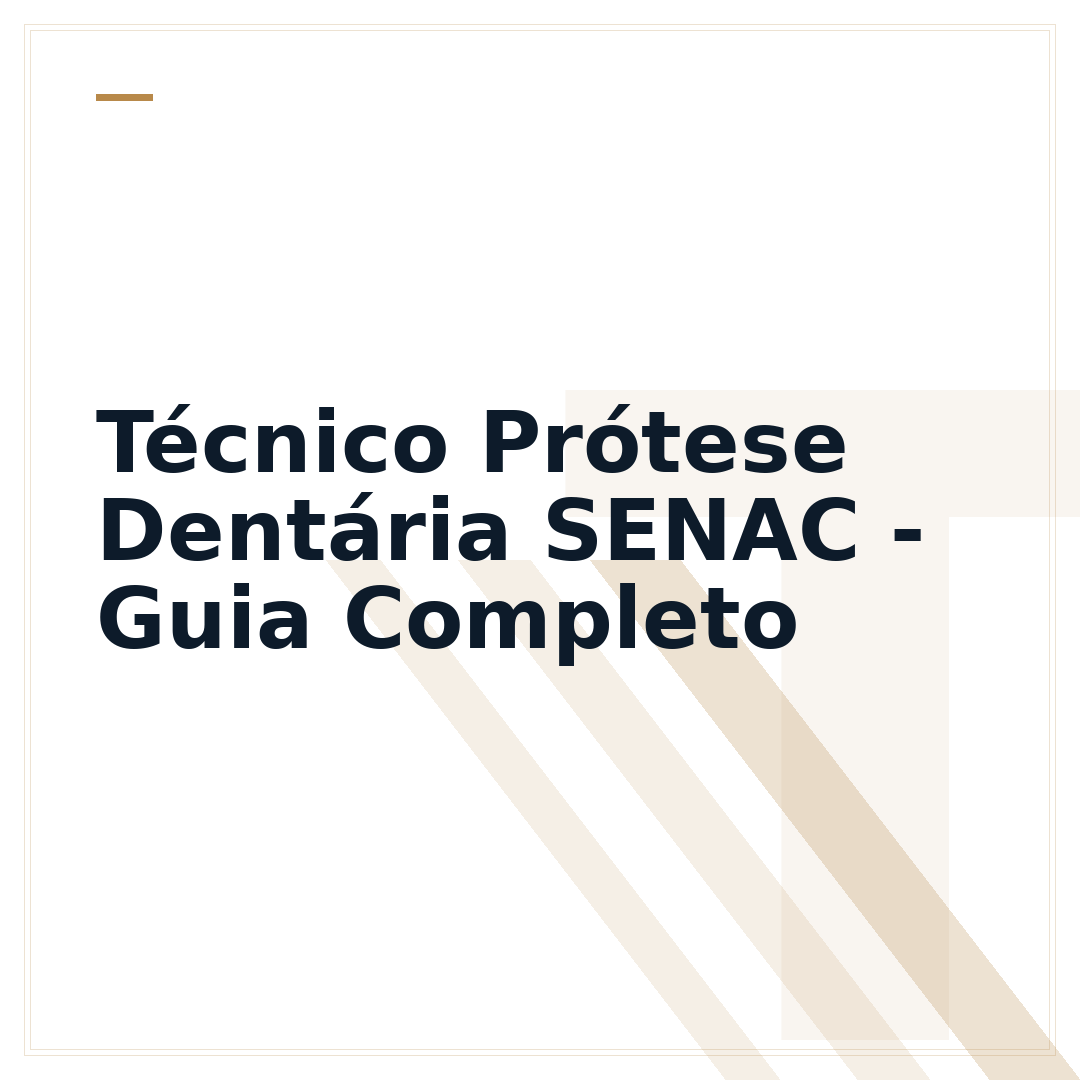 Técnico Prótese Dentária SENAC - Guia Completo