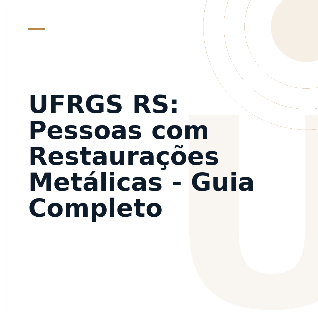 UFRGS RS: Pessoas com Restaurações Metálicas - Guia Completo